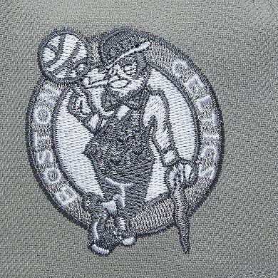 Men's Mitchell & Ness Gray Boston Celtics Thunderstorm Head Coach Pro Crown Snapback Hat