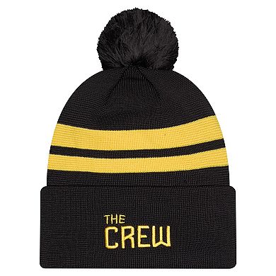 Men's New Era Black Columbus Crew 2026 Jersey Hook Cuffed Knit Hat with Pom