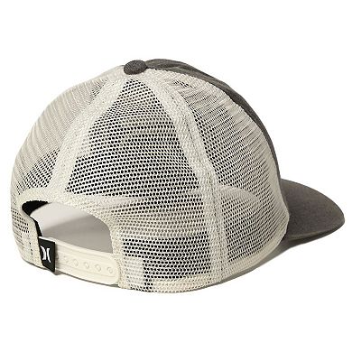 Unisex Hurley Gray NASCAR Unstructured Trucker Snapback Hat