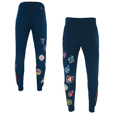 Unisex FISLL Navy WNBA All Over Logo Joggers