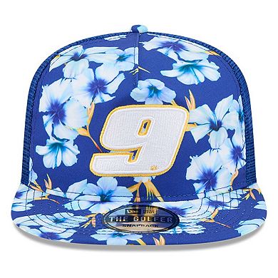 Men's New Era Blue Chase Elliott Adventure Pattern Golfer Adjustable Hat