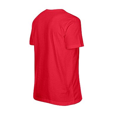 Men's New Era Red Cincinnati Reds Oversized Throwback Distressed T-Shirt
