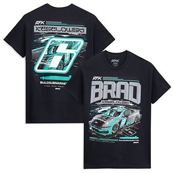 Men's Classic Ink Black Brad Keselowski #6 BuildSubmarines.com T-Shirt