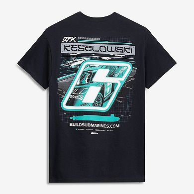 Men's Classic Ink Black Brad Keselowski #6 BuildSubmarines.com T-Shirt