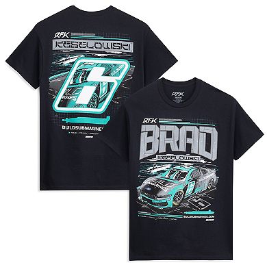 Men's Classic Ink Black Brad Keselowski #6 BuildSubmarines.com T-Shirt