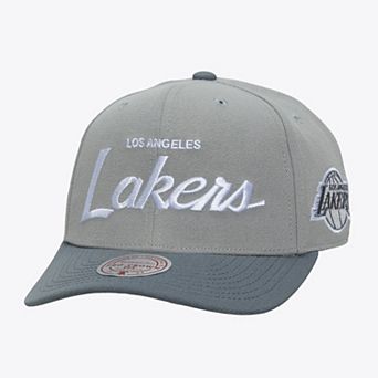 Men's Mitchell & Ness Gray Los Angeles Lakers Thunderstorm Head Coach Pro Crown Snapback Hat