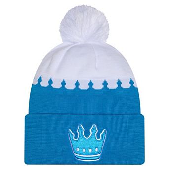 Men's New Era Blue Charlotte FC 2026 Jersey Hook Cuffed Knit Hat with Pom