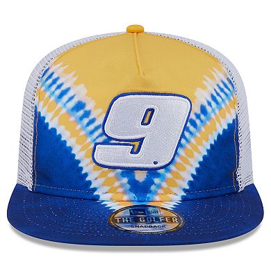 Men's New Era Blue Chase Elliott Golfer Tie-Dye Snapback Hat