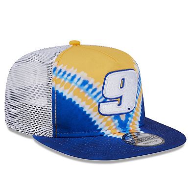 Men's New Era Blue Chase Elliott Golfer Tie-Dye Snapback Hat