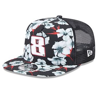 Men's New Era Black Kyle Busch Adventure Pattern Golfer Adjustable Hat