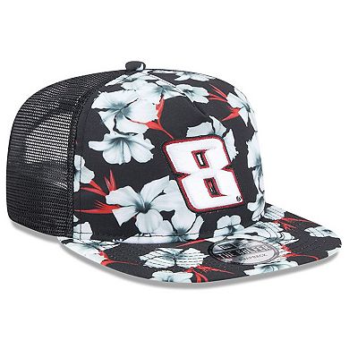 Men's New Era Black Kyle Busch Adventure Pattern Golfer Adjustable Hat