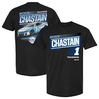 Men's Trackhouse Racing Team Collection Black Ross Chastain Busch Light Car T-Shirt