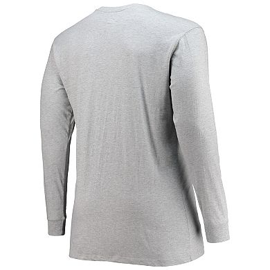Men's Heathered Gray Charlotte FC Big & Tall Combo Long Sleeve T-Shirt