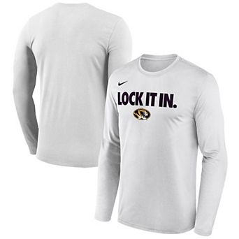 Men's Nike White Missouri Tigers 2026 On-Court Bench Long Sleeve T-Shirt