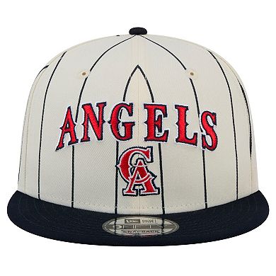 Men's New Era White California Angels Jersey Pinstripe 9FIFTY Snapback Hat