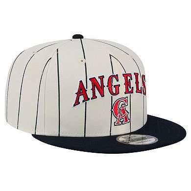 Men's New Era White California Angels Jersey Pinstripe 9FIFTY Snapback Hat