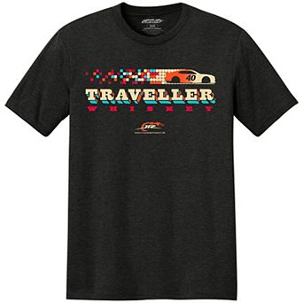 Men's Classic Ink Black Justin Allgaier Traveller Whiskey Tri-Blend T-Shirt