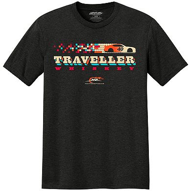 Men's Classic Ink Black Justin Allgaier Traveller Whiskey Tri-Blend T-Shirt