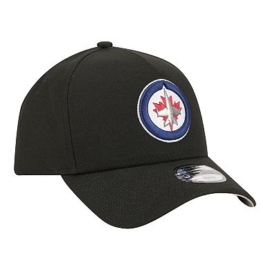 Youth New Era Black Winnipeg Jets 9FORTY A-Frame Adjustable Hat