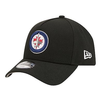 Youth New Era Black Winnipeg Jets 9FORTY A-Frame Adjustable Hat
