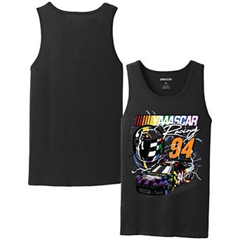 Men's Checkered Flag Sports Black NASCAR YAAASCAR Pride Tank Top