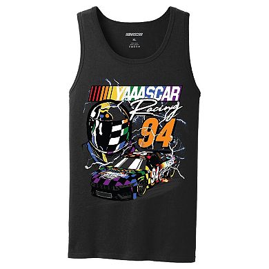 Men's Checkered Flag Sports Black NASCAR YAAASCAR Pride Tank Top
