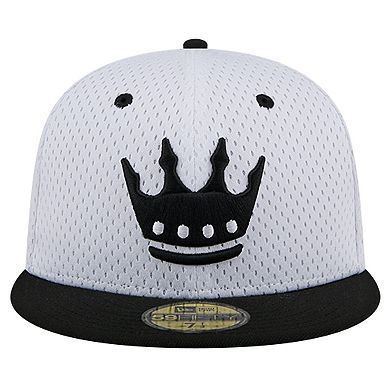 Men's New Era Gray Charlotte FC Throwback Mesh 59FIFTY Fitted Hat