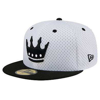 Men's New Era Gray Charlotte FC Throwback Mesh 59FIFTY Fitted Hat