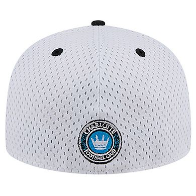 Men's New Era Gray Charlotte FC Throwback Mesh 59FIFTY Fitted Hat