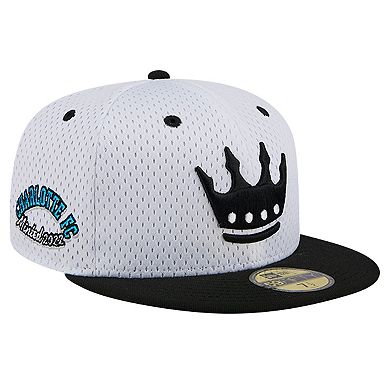 Men's New Era Gray Charlotte FC Throwback Mesh 59FIFTY Fitted Hat
