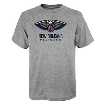 Youth Outerstuff Gray New Orleans Pelicans Primary Logo T-Shirt