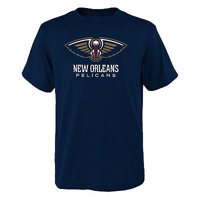 Youth Outerstuff Navy New Orleans Pelicans Primary Logo T-Shirt