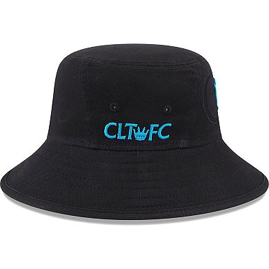 Men's New Era Black Charlotte FC Kick Off Bucket Hat