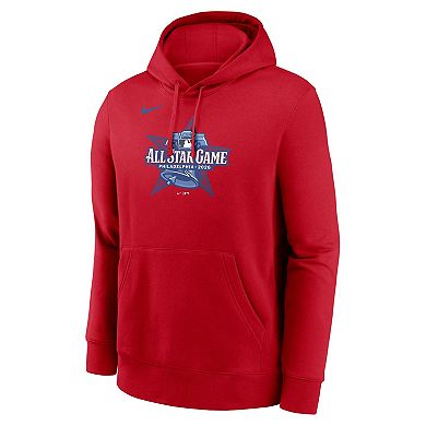 Men's Nike Red 2026 MLB All-Star Game Logo Club Pullover Hoodie