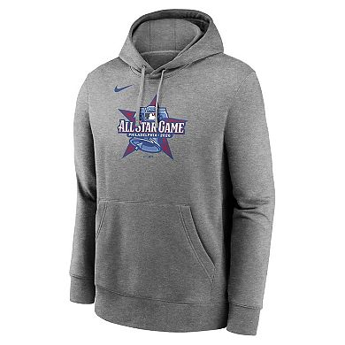 Men's Nike Heather Charcoal 2026 MLB All-Star Game Logo Club Pullover Hoodie