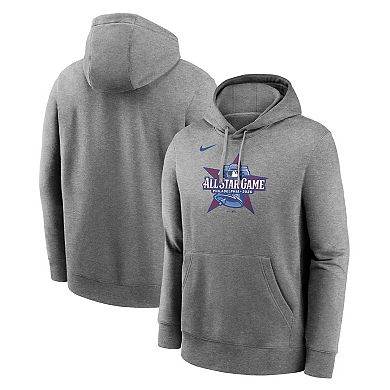 Men's Nike Heather Charcoal 2026 MLB All-Star Game Logo Club Pullover Hoodie
