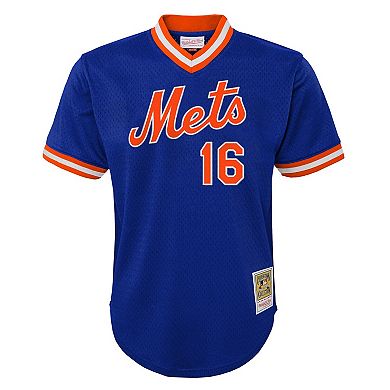 Youth Mitchell & Ness Dwight Gooden Royal New York Mets Mesh Batting Practice Jersey