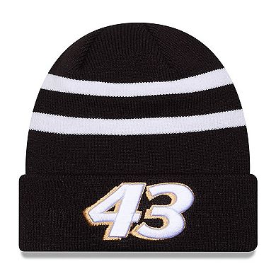 Men's New Era Black/White Erik Jones Cuffed Knit Hat