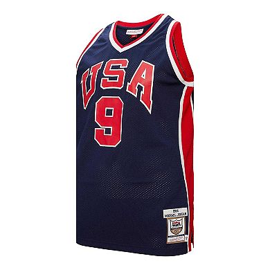 Men's Mitchell & Ness Michael Jordan Navy USA Basketball 1984 Authentic Jersey