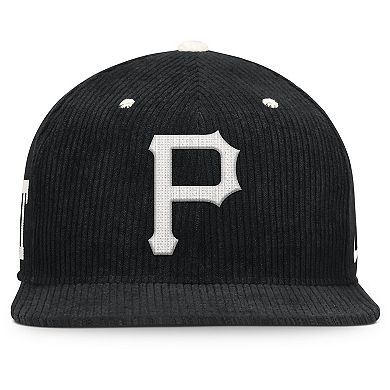 Men's Nike Black Pittsburgh Pirates Pro Corduroy Structured Snapback Hat