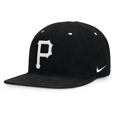 Men's Nike Black Pittsburgh Pirates Pro Corduroy Structured Snapback Hat