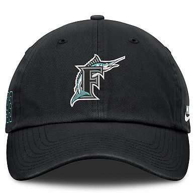 Men's Nike Black Florida Marlins Cooperstown Club Adjustable Hat