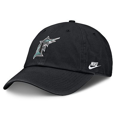Men's Nike Black Florida Marlins Cooperstown Club Adjustable Hat