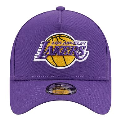 Youth New Era Purple Los Angeles Lakers 9FORTY A-Frame Adjustable Hat