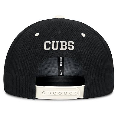 Men's Nike Black Chicago Cubs Pro Corduroy Structured Snapback Hat