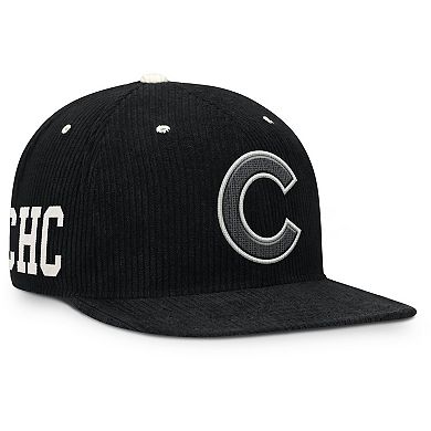 Men's Nike Black Chicago Cubs Pro Corduroy Structured Snapback Hat
