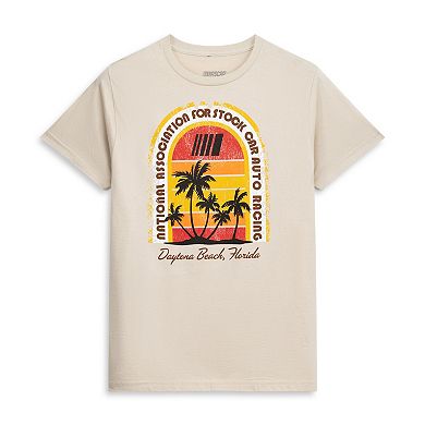 Men's Classic Ink Sand NASCAR Daytona Beach Palm Trees T-Shirt