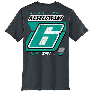 Men's RFK Racing Charcoal Brad Keselowski #6 Lifestyle T-Shirt
