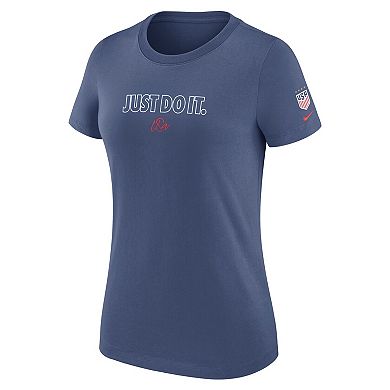 Women's Nike Blue USWNT Just Do It T-Shirt