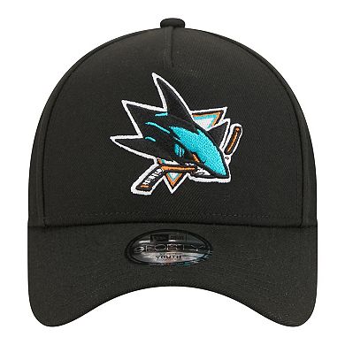 Youth New Era Black San Jose Sharks 9FORTY A-Frame Adjustable Hat